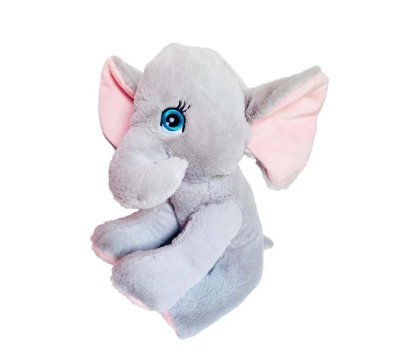 Selay Toys Peluş Oturan Fil 30cm Gri 1012 - 2