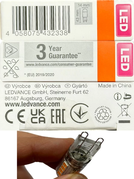 Osram 2,6W (30W) 2700K (Sarı Işık) G9 Duylu Led Kapsül Ampul (4 Adet) - 5