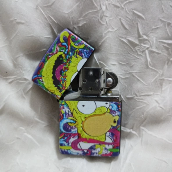 Benzinli Retro Zippo Çakmak Homer Simpson - 2