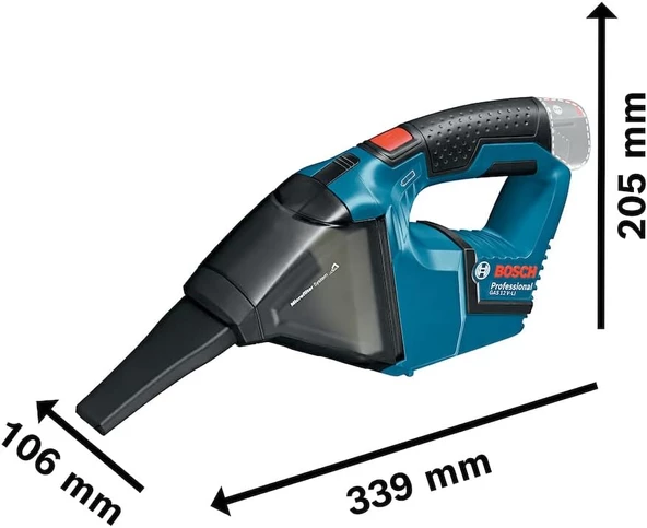 Bosch Professional GAS 12V Akülü El Süpürgesi (Akü ve Şarj Hariç) - 06019E3000 - 3
