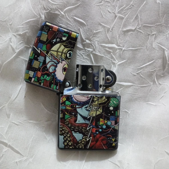 Benzinli Retro Zippo Çakmak Human Anatomy - 2