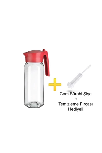 Pazariz Titiz Betty Jug Sürahi 1500 Ml + Şişe Temizleme Fırçası Hediye