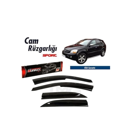 Kia Sorento 2007-2014 Cam Rüzgarlık Mugen Tip Sunplex Uyumlu