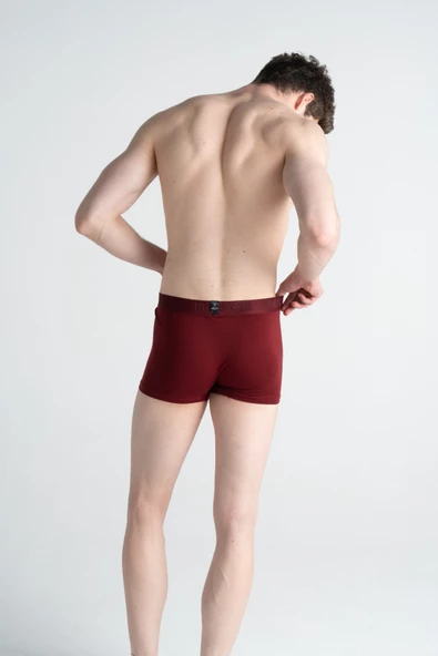 Mercan Erkek Bordo 6'lı Pamuklu Esnek Boxer - 7