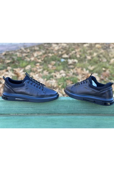 erenimstore Hakiki Deri Air Taban Siyah Erkek Klasik Ayakkabı - 3
