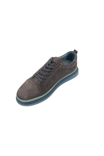 ERENİM Kahve Nubuk Hakiki Deri Tam Ortopedik Erkek Ayakkabı - 2