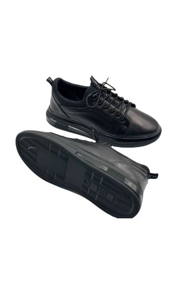 erenimstore Hakiki Deri Air Taban Siyah Erkek Klasik Ayakkabı - 7