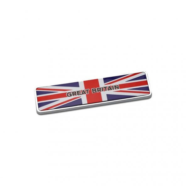 Britanya Bayrağı Tasarımlı Alüminyum Sticker Etiket Uzun