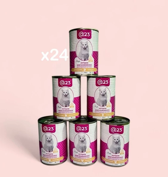 @23 Yetişkin Kedi Konservesi Tavuk Aromalı 415 g x 24 adet