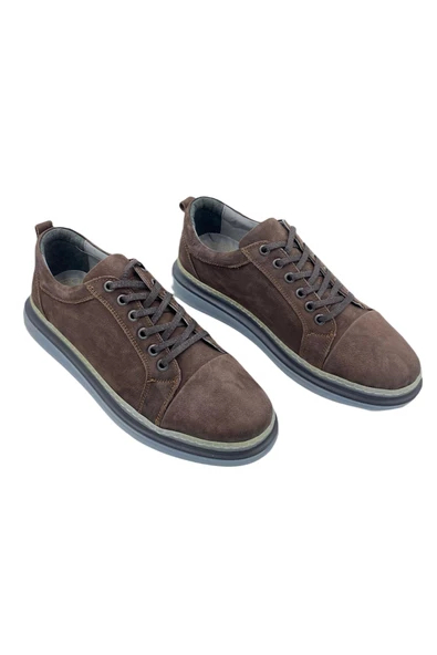 ERENİM Kahve Nubuk Hakiki Deri Tam Ortopedik Erkek Ayakkabı - 5
