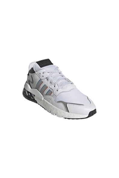 adidas Nite Jogger Erkek Spor Ayakkabı Beyaz Mavi - 2