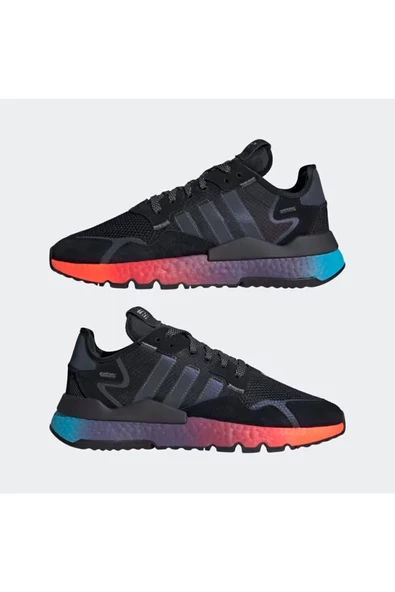 adidas Nite Jogger Erkek Beyaz Mavi Spor Ayakkabı - 7