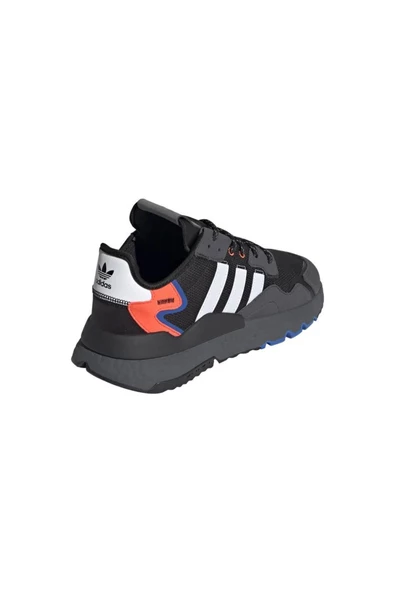 adidas Nite Jogger Renkli Siyah Sneaker Ayakkabı - Resim 4
