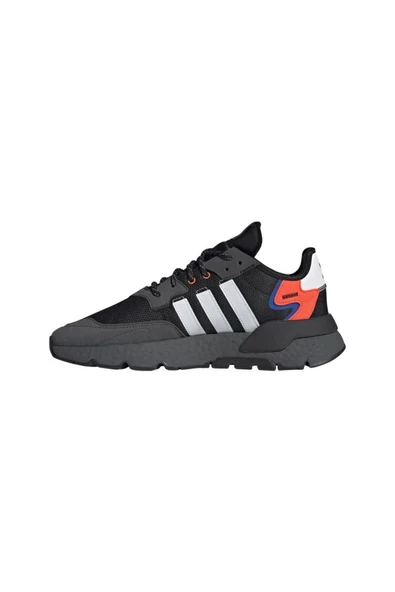 adidas Nite Jogger Renkli Siyah Sneaker Ayakkabı - Resim 3
