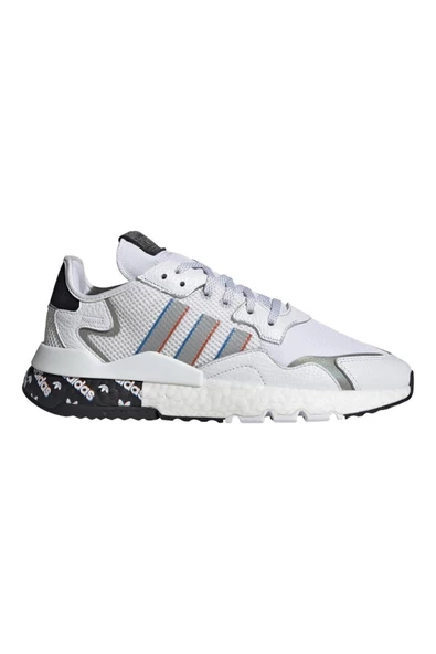 adidas Nite Jogger Erkek Spor Ayakkabı Beyaz Mavi
