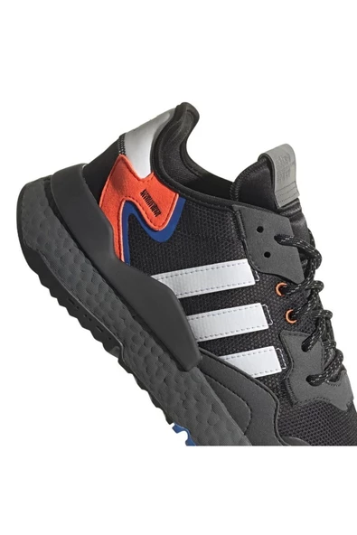 adidas Nite Jogger Renkli Siyah Sneaker Ayakkabı - Resim 2