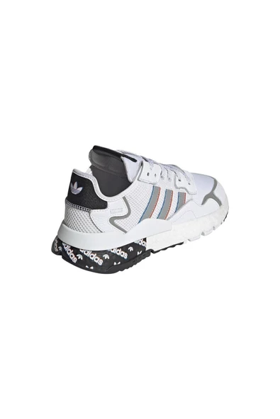 adidas Nite Jogger Erkek Spor Ayakkabı Beyaz Mavi - 3