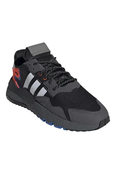adidas Nite Jogger Renkli Siyah Sneaker Ayakkabı - Resim 5