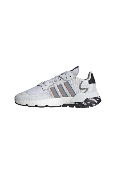 adidas Nite Jogger Erkek Spor Ayakkabı Beyaz Mavi - 6