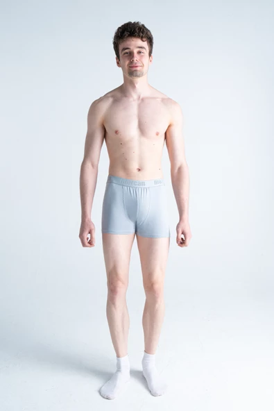 Mercan Erkek Gri 6'lı Pamuklu Esnek Premium Likralı Boxer - 1