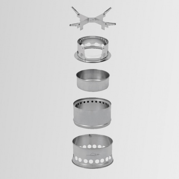 Nurgaz NG-TAK-K Campout Turbo Ateş Kutusu Küçük Paslanmaz Çelik Taşıma Çantalı - 9