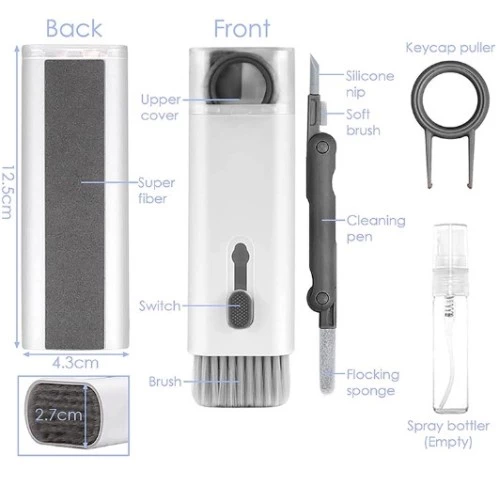 Çok Fonksiyonlu 7 Parça Airpods Klavye Ekran Kulaklık Temizleme Kiti - 4