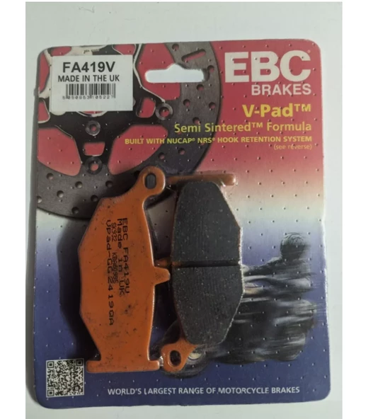 Ebc Fa419V 2006-2010 Suzuki GSX-R 600 Srad Uyumlu Arka Fren Balatası Yarı Sinterli Balata - 3