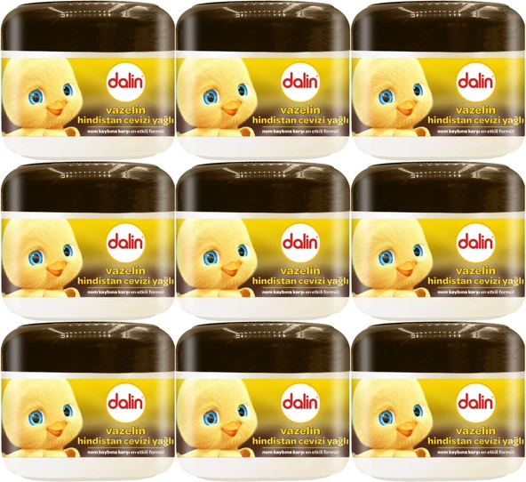 Dalin Vazelin 100ML Hindistan Cevizi Yağlı (9 Lu Set)