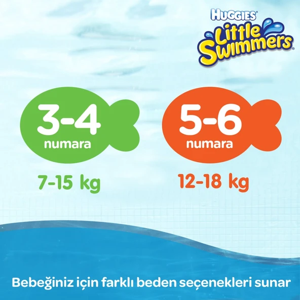 Huggıes Little Swımmers Mayo Bebek Bezi Beden:5-6 (12-18KG) 33 Adet (3PK*11) - 7