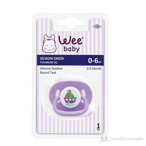 Wee Baby  Baby Silikon Kiraz Uçlu Oval Gövdeli Emzik (Askılı)