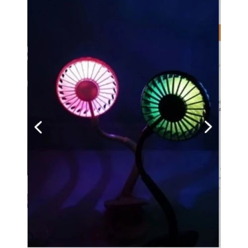 Portatif Işıklı Mini Klipsli Fan - 3