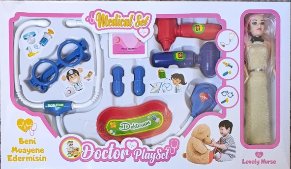 KMB-145 DOCTOR PLAY BEBEKLİ SET  25 cm - 3