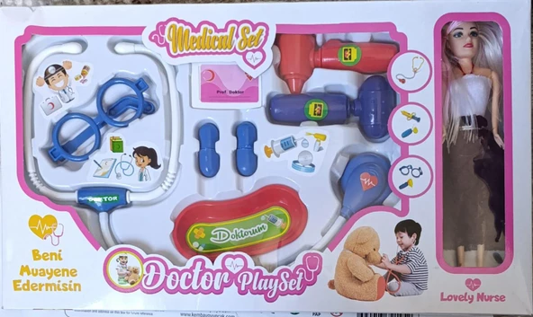 KMB-145 DOCTOR PLAY BEBEKLİ SET  25 cm