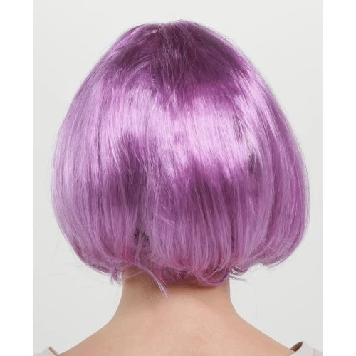 Düz Kesim Küt Parti Peruğu Rose Pembe - 3