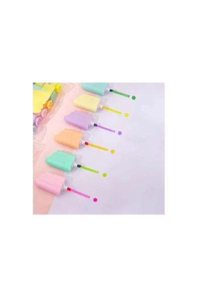 Astronot Fosforlu Kalem Dondurma Fosforlu Kalem 6'lı Paketler Halinde 12 Adet Fosforlu Kalem - 5