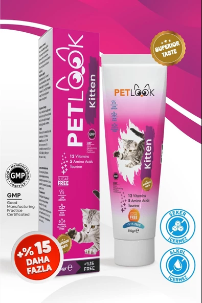 Petlook Kitten Yavru Kediler İçin Malt Macun 115 G