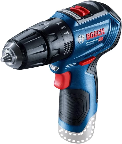 Bosch GSB 12V-30 Akülü Darbeli Delme Vidalama Makinesi (Akü ve Şarj Hariç) - 06019G9102