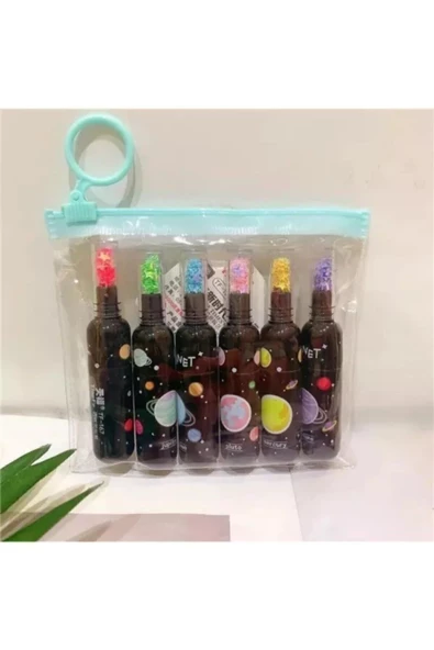 Astronot Fosforlu Kalem Dondurma Fosforlu Kalem 6'lı Paketler Halinde 12 Adet Fosforlu Kalem - 3