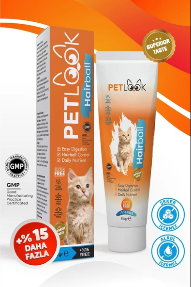 Petlook Kediler İçin Malt Macun Hairball İçerikli 115 G