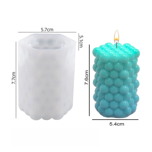 Epoksi Reçine Silikon Kalıp Taş Tozu Altıgen Bubble Mum Kalıbı - 4