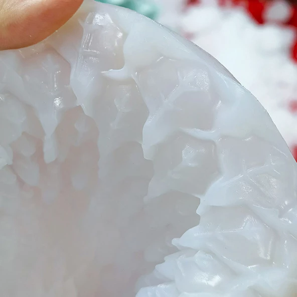 Silikon Kalıp Dekoratif Yılbaşı Noel Ağacı Noel Dekorasyon Mum Kalıbı 11.7X11 CM - Resim 2