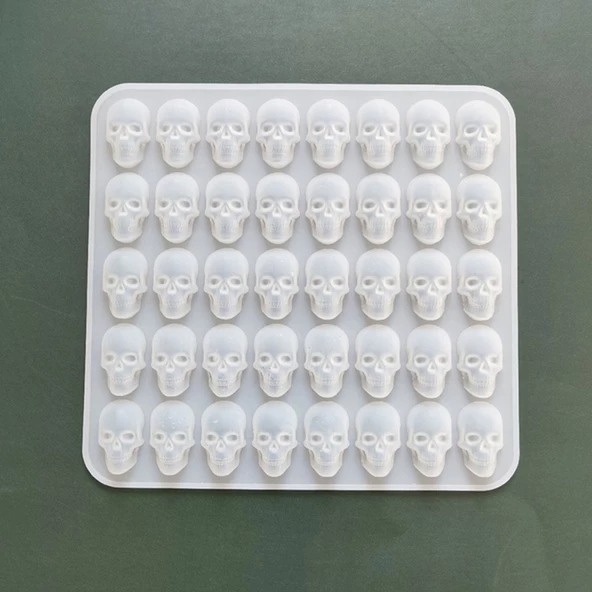 Epoksi Silikon Kalıp Anahtarlık Kuru Kafa Kafatası Kolye Küpe Kalıbı 40 Lı - 2