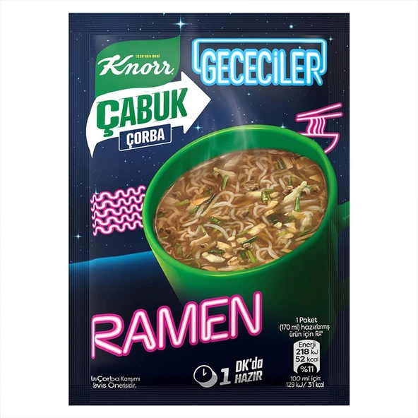 Knorr çabuk çorba Ramen 17 Gr Paket (20 Adet)