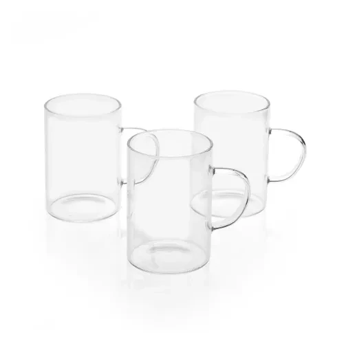 DecoHandy 3'lü Cam Kupa 200 ml - 2