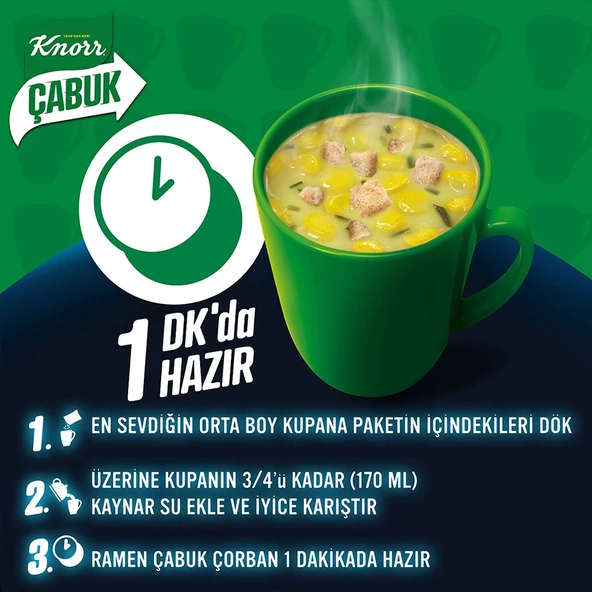 Knorr çabuk çorba Crazy Corn & Jalapeno Cheddar 18 Gr Paket (20 Adet) - 5