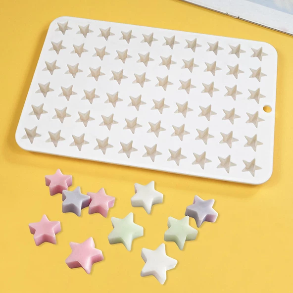 Silikon Kek Kalıp Sugarcraft Minik Yıldız Figürleri Kalıbı Şeker Hamuru Jelibon Kalıbı - 3