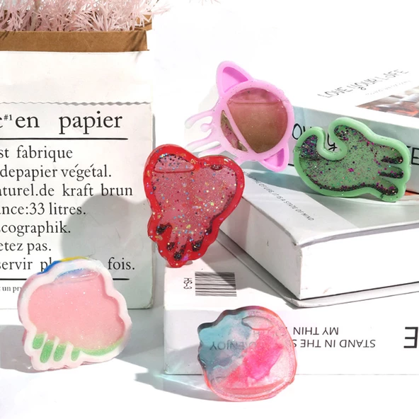 Epoksi Silikon Kalıp Yay Kalp Bulut Yıldız Figür Modelleri Kolye Küpe Kalıbı - 4