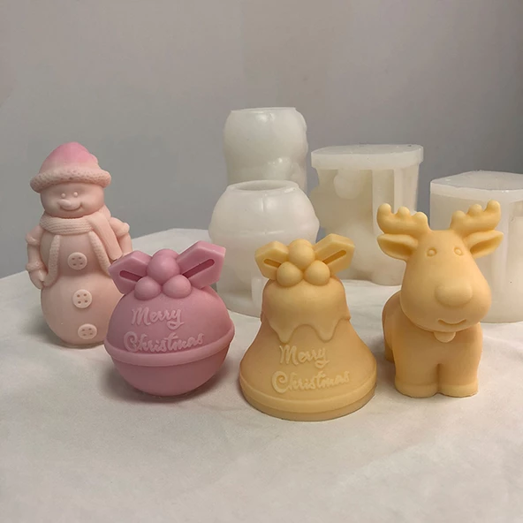 Silikon Kalıp Dekoratif Yılbaşı Kar Ayakkabı Çorap Noel Dekorasyon Mum Kalıbı 10.4X7.1 CM - 4