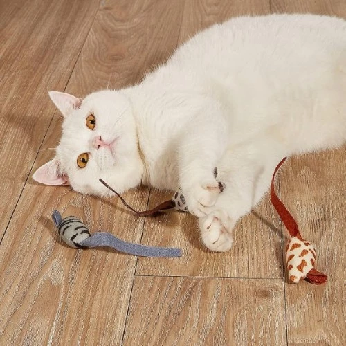 Peluş Fare Kedi Oyuncağı 3 Adet - 1