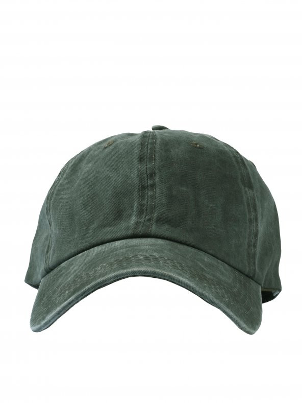 Beyzbol Şapkası 100 Pamuk Düz Eskitme - Yeni Sezon – Son Trend - Yeşil - 3